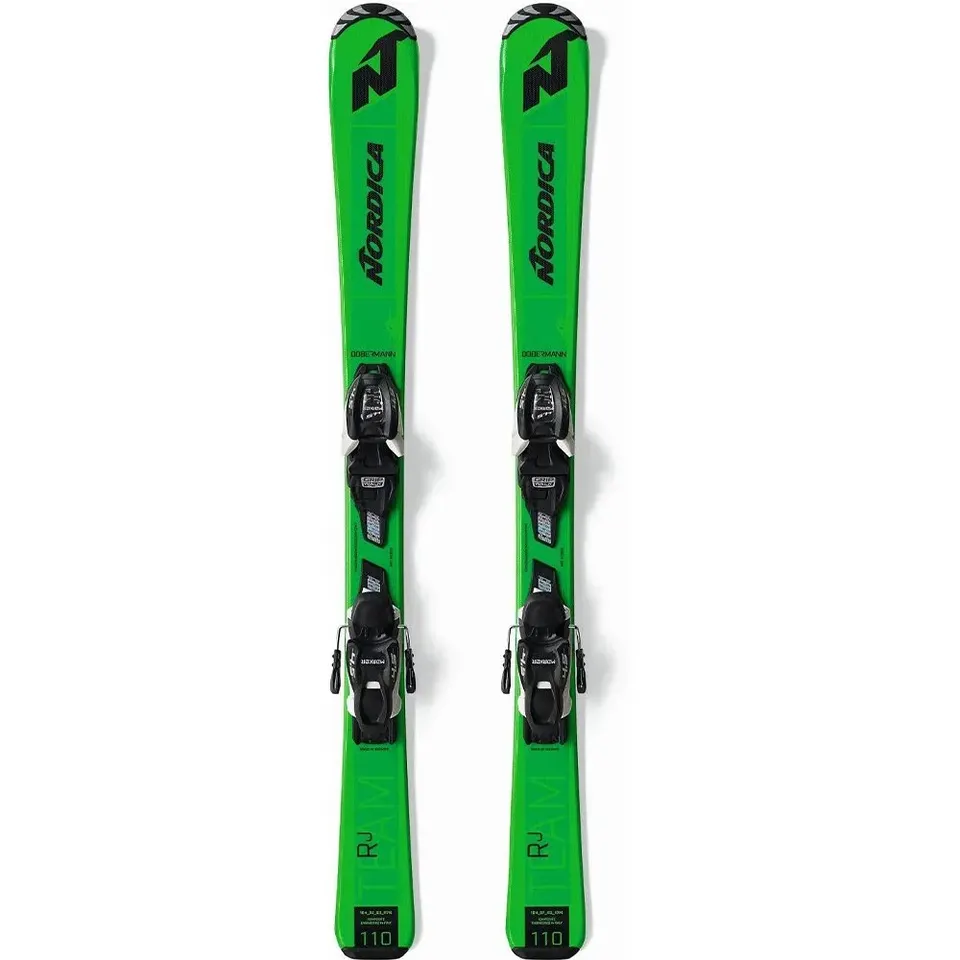 Юниорские лыжи Nordica Dobermann JR Team Green 140 см с креплениями
